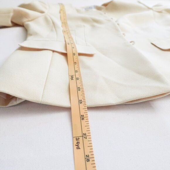 Emily Light Yellow Skirt Suit Size 12 - Picture 10 of 13